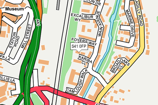 S41 0FP map - OS OpenMap – Local (Ordnance Survey)