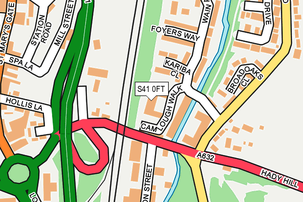 S41 0FT map - OS OpenMap – Local (Ordnance Survey)