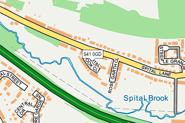 S41 0GD map - OS OpenMap – Local (Ordnance Survey)