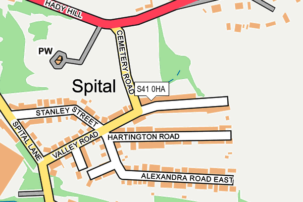 S41 0HA map - OS OpenMap – Local (Ordnance Survey)