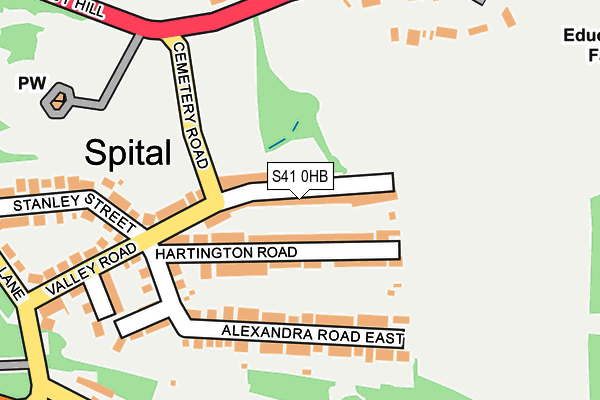 S41 0HB map - OS OpenMap – Local (Ordnance Survey)