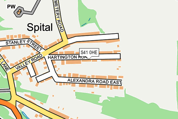 S41 0HE map - OS OpenMap – Local (Ordnance Survey)