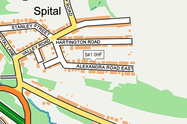 S41 0HF map - OS OpenMap – Local (Ordnance Survey)