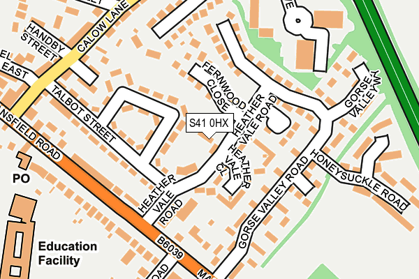 S41 0HX map - OS OpenMap – Local (Ordnance Survey)