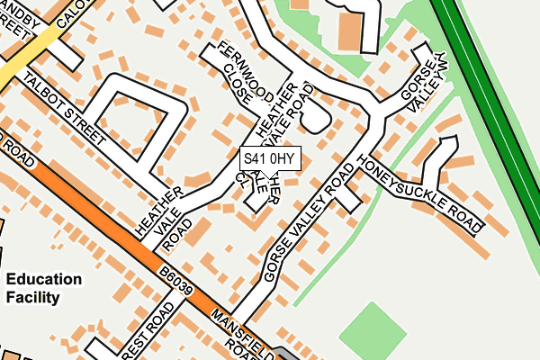S41 0HY map - OS OpenMap – Local (Ordnance Survey)