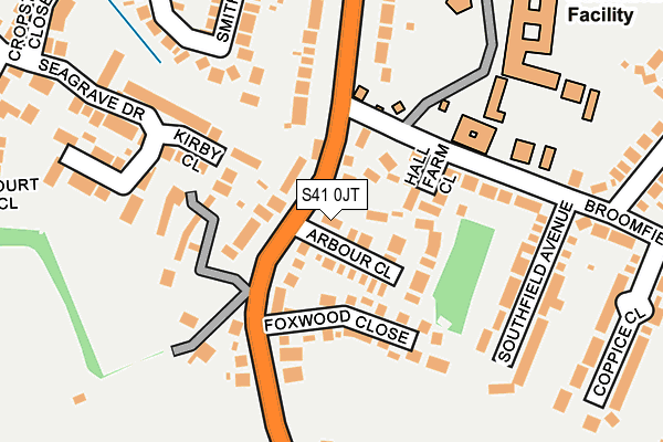 S41 0JT map - OS OpenMap – Local (Ordnance Survey)