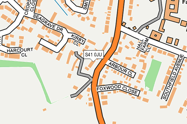 S41 0JU map - OS OpenMap – Local (Ordnance Survey)
