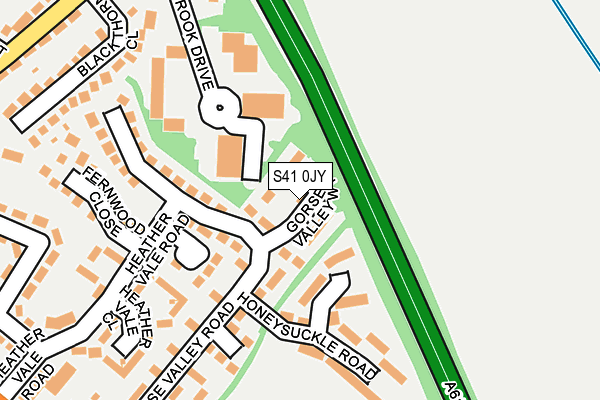 S41 0JY map - OS OpenMap – Local (Ordnance Survey)