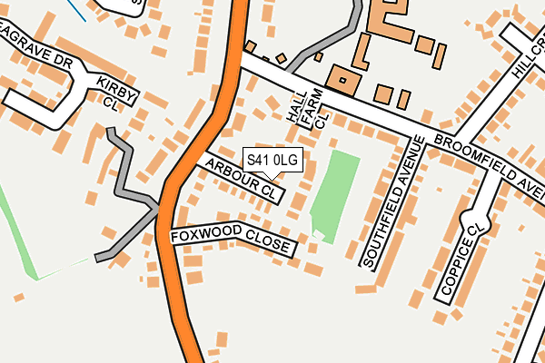 S41 0LG map - OS OpenMap – Local (Ordnance Survey)