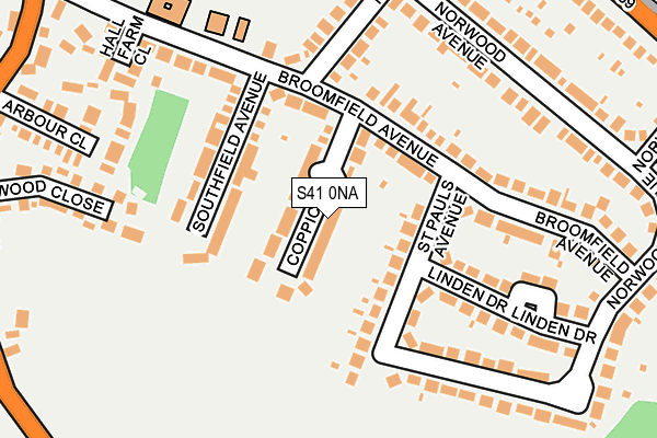 S41 0NA map - OS OpenMap – Local (Ordnance Survey)