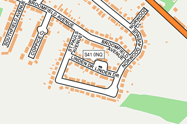 S41 0NQ map - OS OpenMap – Local (Ordnance Survey)