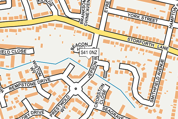 S41 0NZ map - OS OpenMap – Local (Ordnance Survey)