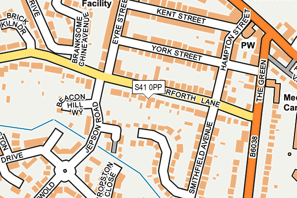S41 0PP map - OS OpenMap – Local (Ordnance Survey)
