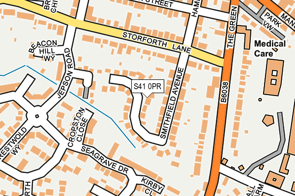 S41 0PR map - OS OpenMap – Local (Ordnance Survey)