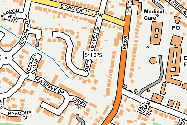 S41 0PS map - OS OpenMap – Local (Ordnance Survey)