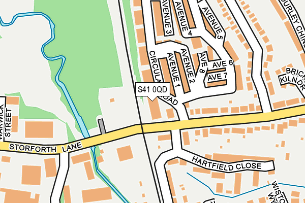 S41 0QD map - OS OpenMap – Local (Ordnance Survey)