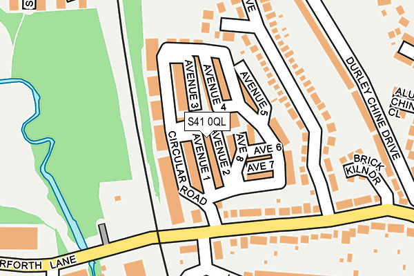S41 0QL map - OS OpenMap – Local (Ordnance Survey)