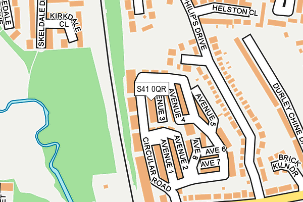 S41 0QR map - OS OpenMap – Local (Ordnance Survey)