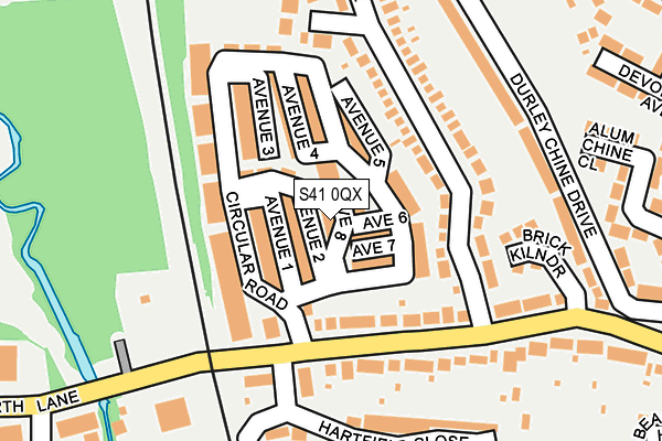 S41 0QX map - OS OpenMap – Local (Ordnance Survey)