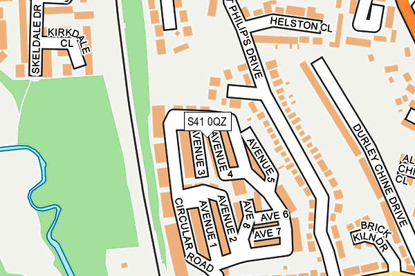 S41 0QZ map - OS OpenMap – Local (Ordnance Survey)