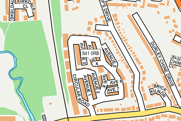 S41 0RB map - OS OpenMap – Local (Ordnance Survey)