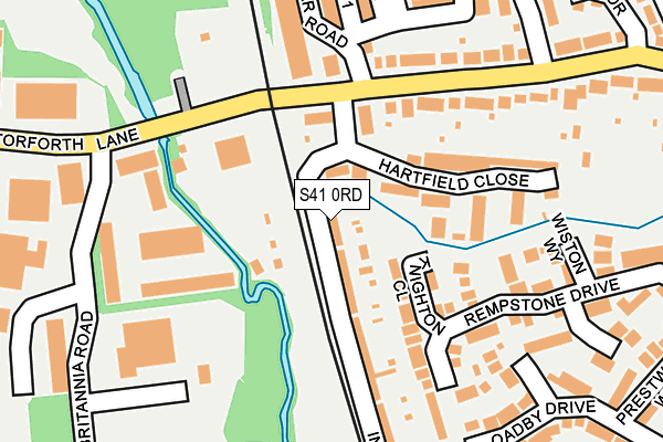 S41 0RD map - OS OpenMap – Local (Ordnance Survey)