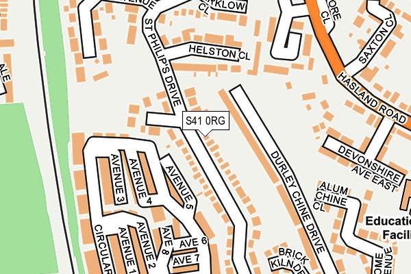 S41 0RG map - OS OpenMap – Local (Ordnance Survey)