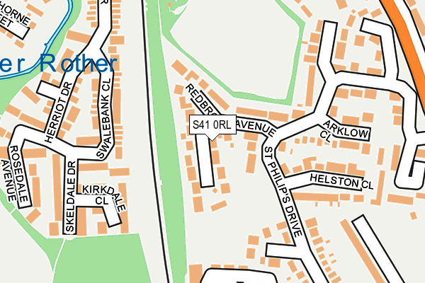 S41 0RL map - OS OpenMap – Local (Ordnance Survey)
