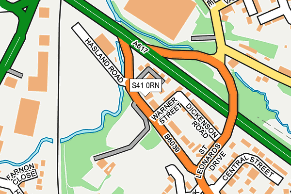 S41 0RN map - OS OpenMap – Local (Ordnance Survey)