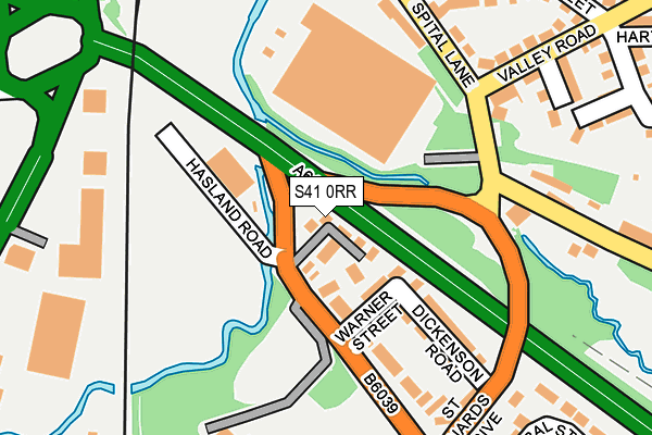 S41 0RR map - OS OpenMap – Local (Ordnance Survey)