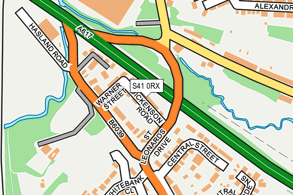 S41 0RX map - OS OpenMap – Local (Ordnance Survey)