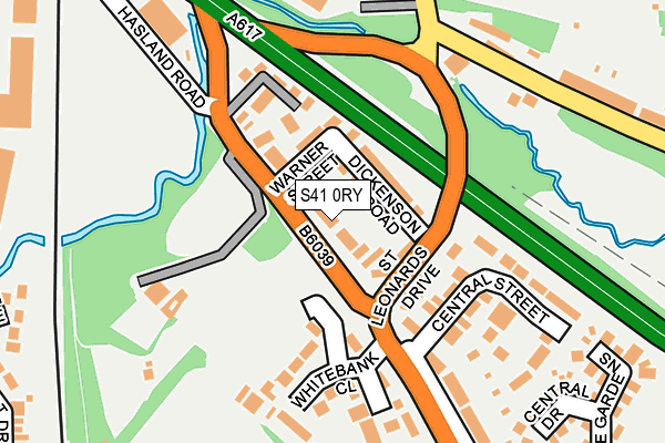 S41 0RY map - OS OpenMap – Local (Ordnance Survey)