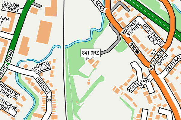 S41 0RZ map - OS OpenMap – Local (Ordnance Survey)