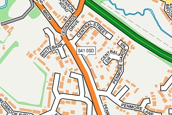 S41 0SD map - OS OpenMap – Local (Ordnance Survey)