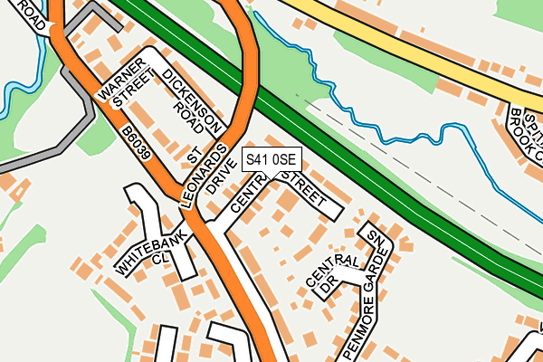 S41 0SE map - OS OpenMap – Local (Ordnance Survey)