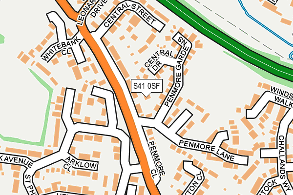 S41 0SF map - OS OpenMap – Local (Ordnance Survey)