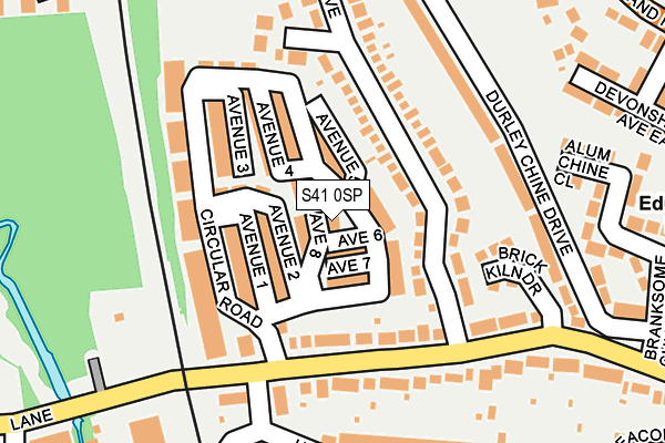 S41 0SP map - OS OpenMap – Local (Ordnance Survey)