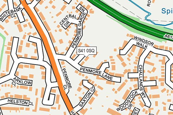 S41 0SQ map - OS OpenMap – Local (Ordnance Survey)