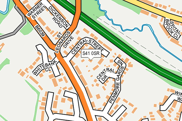 S41 0SR map - OS OpenMap – Local (Ordnance Survey)