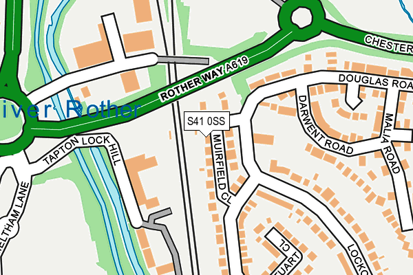 S41 0SS map - OS OpenMap – Local (Ordnance Survey)