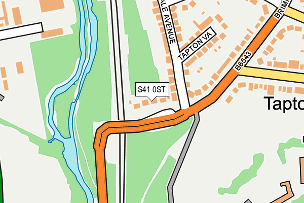 S41 0ST map - OS OpenMap – Local (Ordnance Survey)
