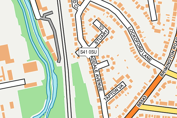 S41 0SU map - OS OpenMap – Local (Ordnance Survey)