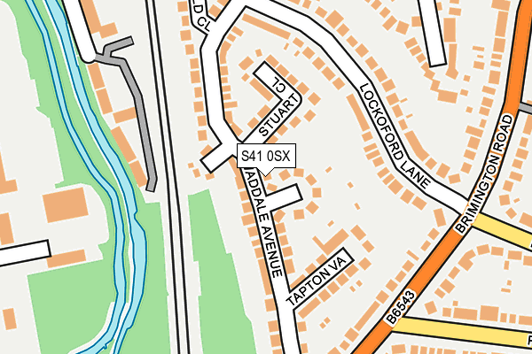 S41 0SX map - OS OpenMap – Local (Ordnance Survey)