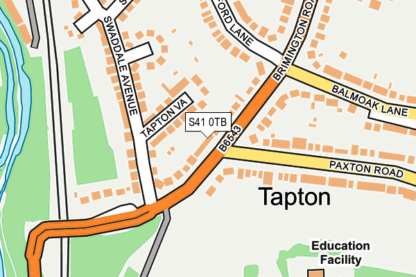 S41 0TB map - OS OpenMap – Local (Ordnance Survey)