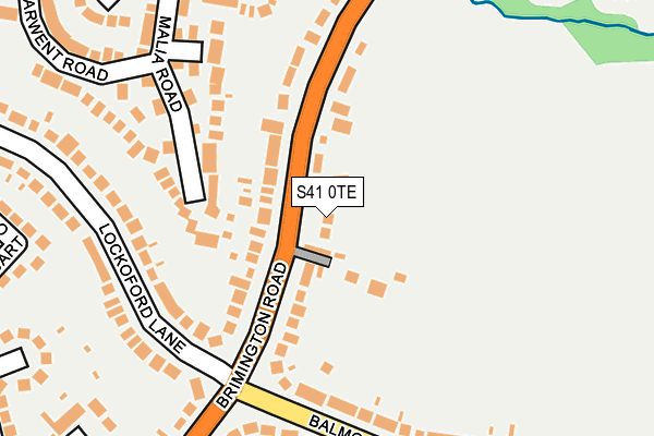 S41 0TE map - OS OpenMap – Local (Ordnance Survey)