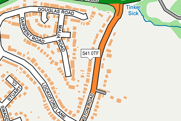 S41 0TF map - OS OpenMap – Local (Ordnance Survey)