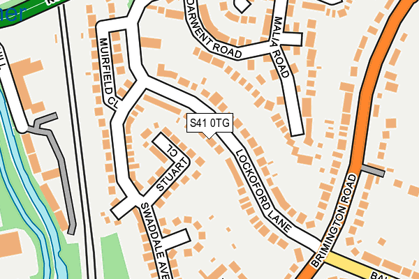 S41 0TG map - OS OpenMap – Local (Ordnance Survey)