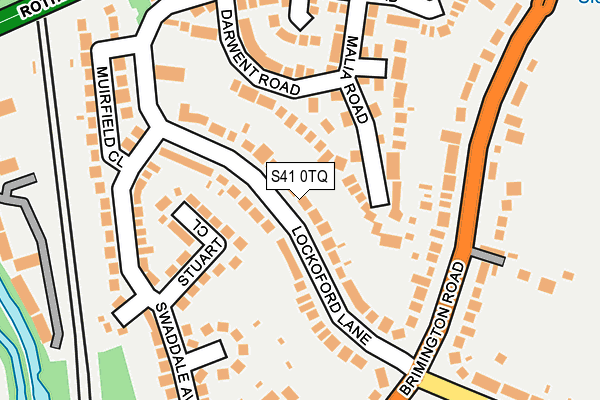 S41 0TQ map - OS OpenMap – Local (Ordnance Survey)