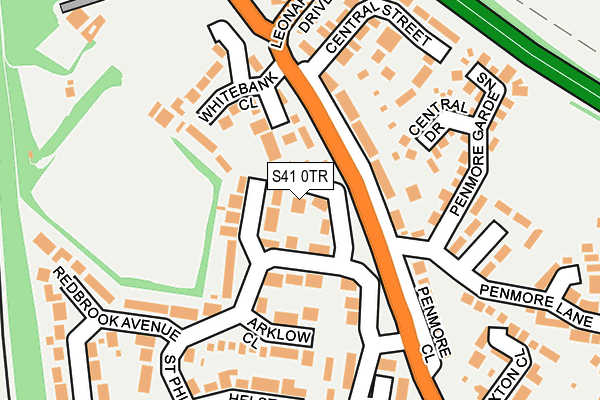 S41 0TR map - OS OpenMap – Local (Ordnance Survey)