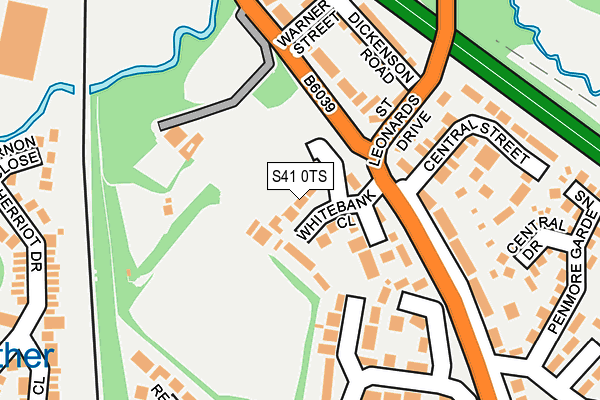 S41 0TS map - OS OpenMap – Local (Ordnance Survey)